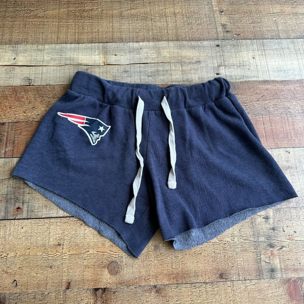 New England Patriots Women's Lounge Shorts - Size M - Cozy Cotton Blend Gray